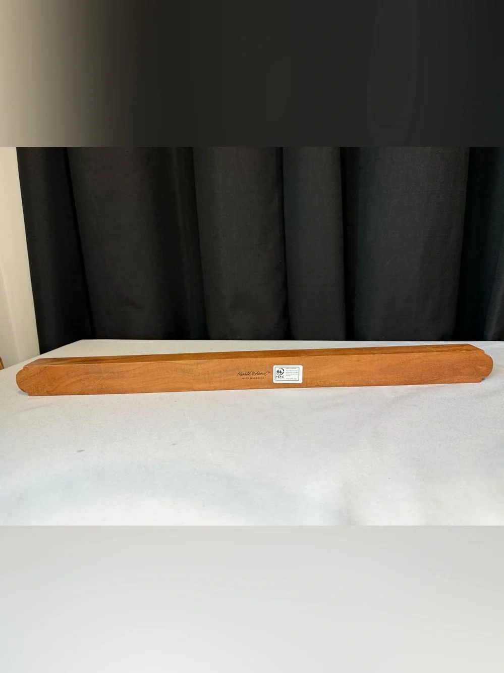 Hearth & Hand Wood Card Display Shelf- Natural Brown